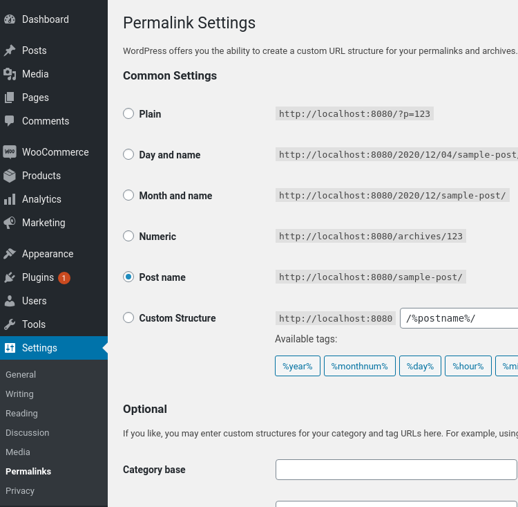 woocommerce_permalinks